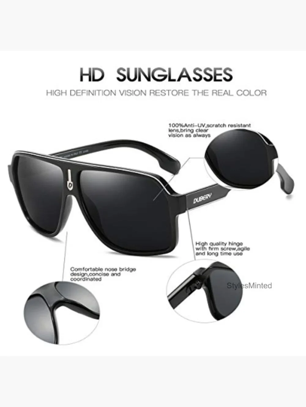 Oversized Aviator Sunglasses Classic Large Polarized Lens Shades
